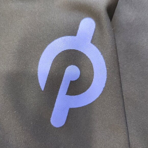 Peloton Show Up Rib Leggings Womens Small Black Purple Full Length Spin Cycling - Picture 4 of 9